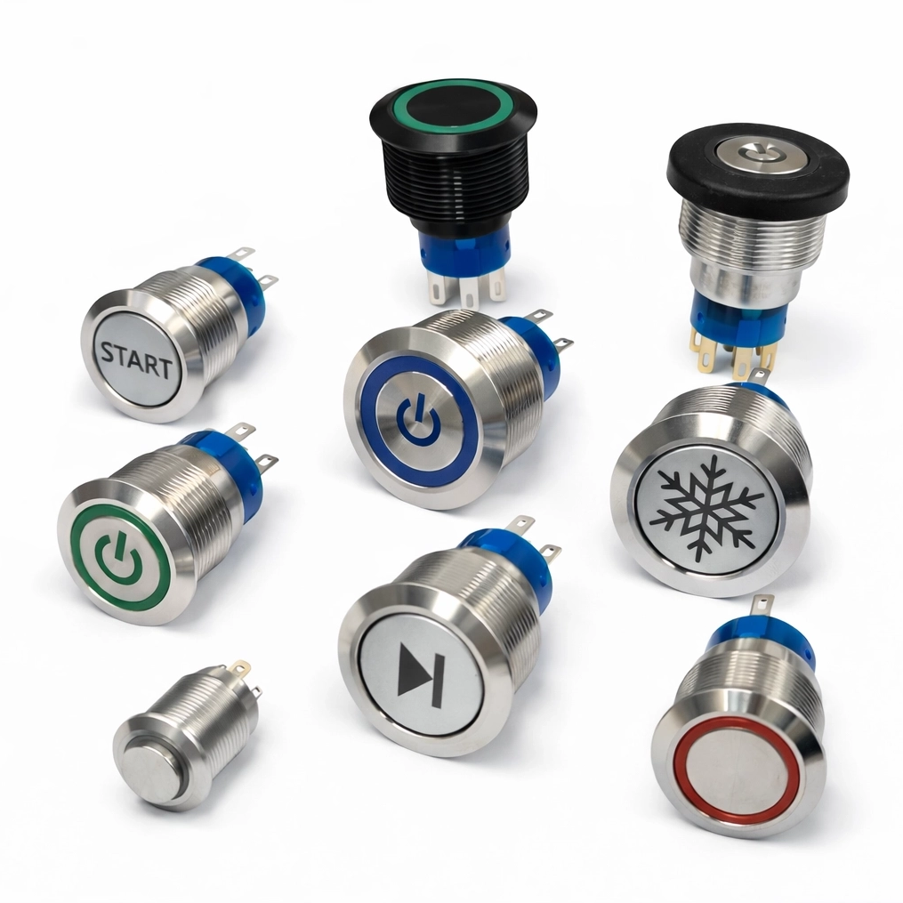 What is metal pushbutton switches?