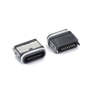 Type-C 16P Female Connector Waterproof 2P Vertical Plug