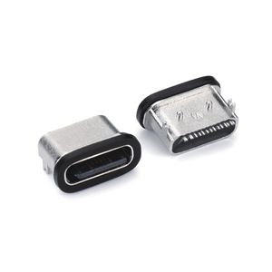 Type-C 16P Female Waterproof Panel-to-panel Connector 